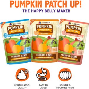 Weruva Pumpkin Patch Up! Pumpkin Pumpkin, What's Your Function? Variety Pack Dog & Cat Wet Food Supplement, 2.8-oz pouch, case of 12