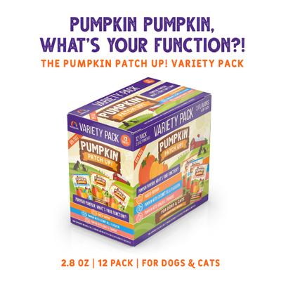 Show full view: Weruva Pumpkin Patch Up! Pumpkin Pumpkin, What's Your Function? Variety Pack Dog & Cat Wet Food Supplement, 2.8-oz pouch, case of 12 slide 3 of 12