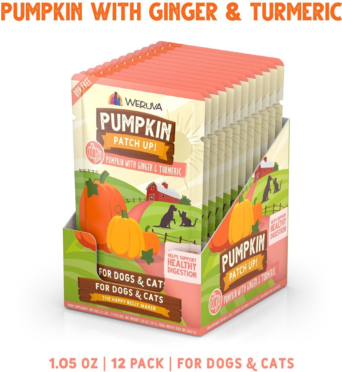 Weruva Pumpkin Patch Up! Pumpkin with Ginger & Turmeric Dog & Cat Wet Food Supplement