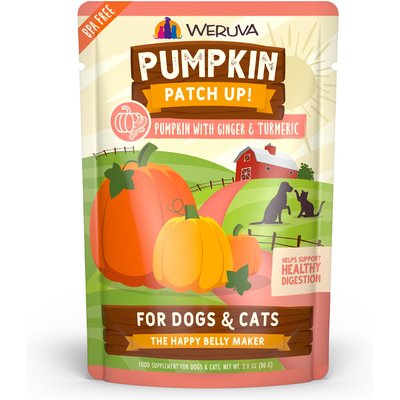 Weruva Weruva Pumpkin Patch Up! Pumpkin with Ginger & Turmeric Dog & Cat Wet Food Supplement, 2.8-oz pouch, case of 12
