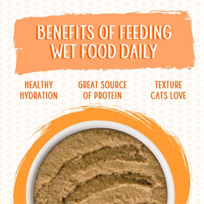 Show full view: Weruva Slide N' Serve Love Connection Chicken & Salmon Dinner Pate Grain-Free Cat Food Pouches, 5.5-oz pouch, case of 12 slide 4 of 13