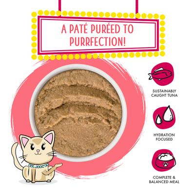 Show full view: Weruva Slide N' Serve Name 'Dat Tuna Tuna Dinner Pate Grain-Free Cat Food Pouches, 5.5-oz pouch, case of 12 slide 4 of 13