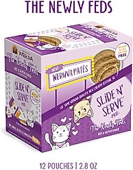 Weruva Slide N' Serve The Newly Feds Beef & Salmon Dinner Pate Grain-Free Cat Food Pouches, 2.8-oz pouch, case of 12 slide 2 of 9