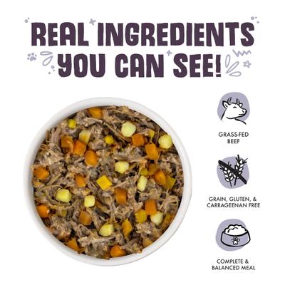 Show full view: Weruva Steak Frites Dinner with Beef, Pumpkin & Sweet Potatoes in Gravy Grain-Free Canned Dog Food, 5.5-oz, case of 24 slide 4 of 13