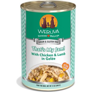 Weruva That's My Jam! with Chicken & Lamb in Gelee Grain-Free Canned Dog Food, 14-oz, case of 12