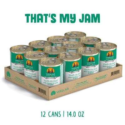 Show full view: Weruva That's My Jam! with Chicken & Lamb in Gelee Grain-Free Canned Dog Food, 14-oz, case of 12 slide 3 of 13