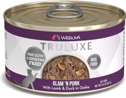 Weruva Truluxe Glam 'N Punk with Lamb & Duck in Gelee Grain-Free Canned Cat Food, 3-oz, case of 24