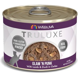 Weruva Truluxe Glam 'N Punk with Lamb & Duck in Gelee Grain-Free Canned Cat Food, 6-oz, case of 24