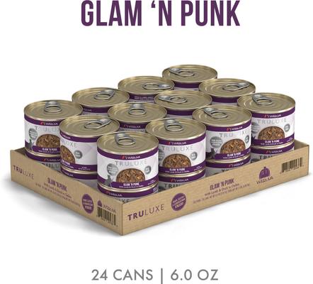 Show full view: Weruva Truluxe Glam 'N Punk with Lamb & Duck in Gelee Grain-Free Canned Cat Food, 6-oz, case of 24 slide 3 of 12