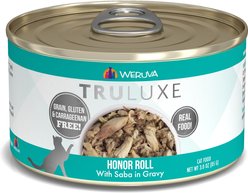 Weruva Truluxe Honor Roll with Saba in Gravy Grain-Free Canned Cat Food, 3-oz, case of 24