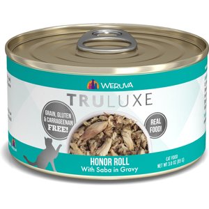 Weruva Truluxe Honor Roll with Saba in Gravy Grain-Free Canned Cat Food, 3-oz, case of 24