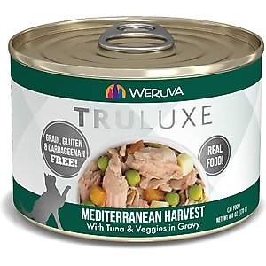 Weruva Truluxe Mediterranean Harvest Tuna & Veggies in Gravy Grain-Free Wet Cat Food, 6-oz, case of 24