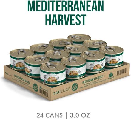 Show full view: Weruva Truluxe Mediterranean Harvest Tuna & Veggies in Gravy Grain-Free Wet Cat Food, 3-oz, case of 24 slide 3 of 14