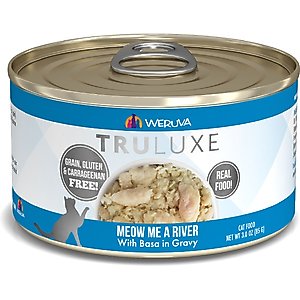 Weruva Truluxe Meow Me A River with Basa in Gravy Grain-Free Canned Cat Food, 3-oz, case of 24