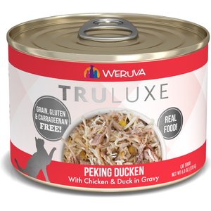 Weruva Truluxe Peking Ducken with Chicken & Duck in Gravy Grain-Free Canned Cat Food, 6-oz, case of 24