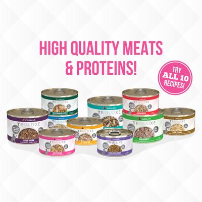 Show full view: Weruva Truluxe Pretty In Pink Salmon in Gravy Grain-Free Wet Cat Food, 3-oz, case of 24 slide 8 of 14