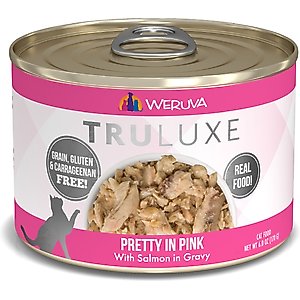 Weruva Truluxe Pretty In Pink Salmon in Gravy Grain-Free Wet Cat Food, 6-oz, case of 24