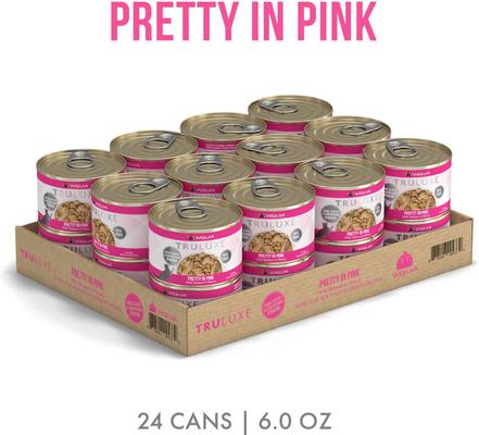 Show full view: Weruva Truluxe Pretty In Pink Salmon in Gravy Grain-Free Wet Cat Food, 6-oz, case of 24 slide 3 of 14