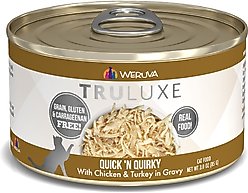 Weruva Truluxe Quick 'N Quirky with Chicken & Turkey in Gravy Grain-Free Canned Cat Food, 3-oz, case of 24