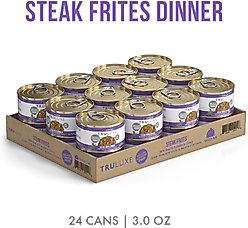 Weruva Truluxe Steak Frites Dinner Beef & Pumpkin in Gravy Grain-Free Wet Cat Food, 3-oz, case of 24 slide 2 of 9