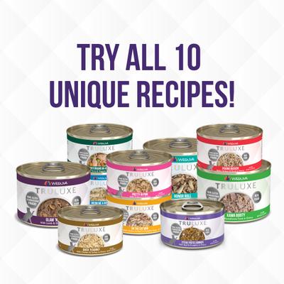 Show full view: Weruva TruLuxe TruSurf Variety Pack Grain-Free Canned Cat Food, 3-oz, case of 24 slide 8 of 14