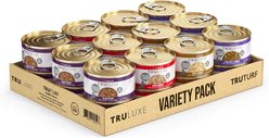 Weruva TruLuxe TruTurf Variety Pack Grain-Free Canned Cat Food, 3-oz, case of 24