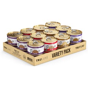Weruva TruLuxe TruTurf Variety Pack Grain-Free Canned Cat Food, 3-oz, case of 24