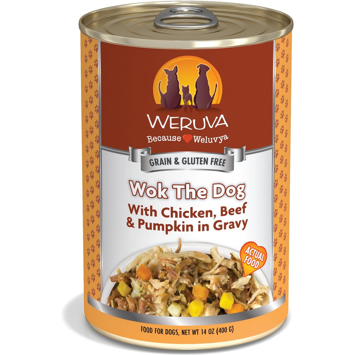 Weruva Chicken, Beef & Pumpkin Canned Dog Food, 14-oz can, case of 12