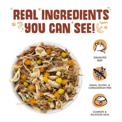 Show full view: Weruva Wok the Dog with Chicken, Beef & Pumpkin in Gravy Grain-Free Canned Dog Food, 14-oz, case of 12 slide 4 of 13