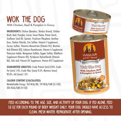 Show full view: Weruva Wok the Dog with Chicken, Beef & Pumpkin in Gravy + Steak Frites with Beef, Pumpkin & Sweet Potatoes in Gravy Canned Dog Food slide 4 of 9