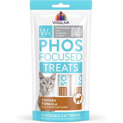 Weruva Weruva Wx Phos Focused Chicken Formula Grain-Free Lickable Cat Treats, 0.5-oz tube, 5 count