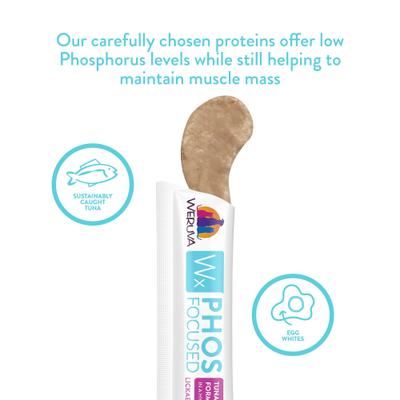 Show full view: Weruva Wx Phos Focused Tuna Formula Grain-Free Lickable Cat Treats, 0.5-oz tube, 5 count slide 6 of 11