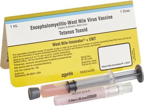 Show full view: West Nile Innovator + EWT Vaccine for Horses, 1mL Syringe slide 1 of 5