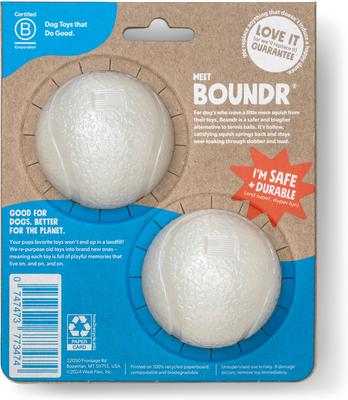 West Paw Boundr Ball Dog Chew Toy, 2 count