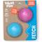 Show in main carousel: West Paw Boundr Ball Dog Chew Toy, 2 count, Hot Pink/Aqua Blue, Small slide 1 of 10