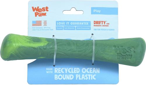 Show full view: West Paw Drifty Dog Chew Toy, Emerald, Large slide 4 of 5