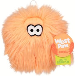 West Paw Erik Rowdies Durable Squeaky Plush Dog Toy, Melon