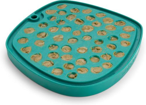 Show full view: West Paw Feast Mat All-In-One Bubbles Non-skid Plastic Dog Slow Feeder & Lick Mat, Kelp slide 5 of 9