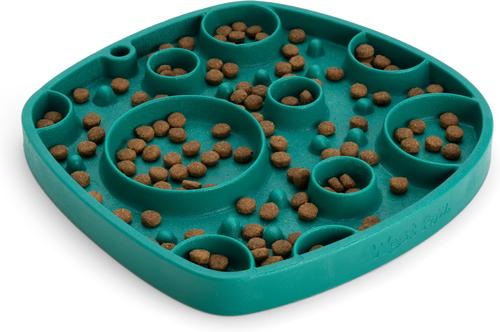 Show full view: West Paw Feast Mat All-In-One Bubbles Non-skid Plastic Dog Slow Feeder & Lick Mat, Kelp slide 4 of 9