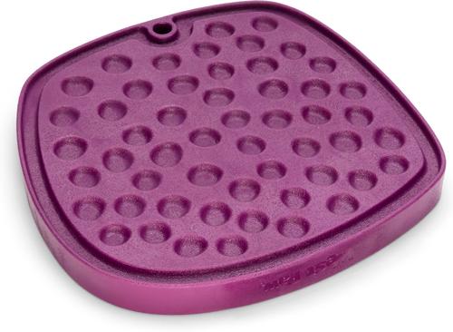 Show full view: West Paw Feast Mat All-In-One Bubbles Non-skid Plastic Dog Slow Feeder & Lick Mat, Tropic Red slide 4 of 7
