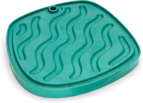 Show full view: West Paw Feast Mat All-In-One Waves Non-skid Plastic Dog Slow Feeder & Lick Mat, Kelp slide 4 of 7