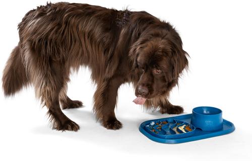 Show full view: West Paw Feast Mat All-In-One Waves Non-skid Plastic Dog Slow Feeder & Lick Mat, Marine slide 7 of 9