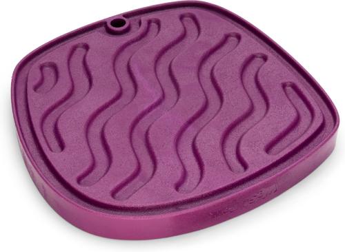 Show full view: West Paw Feast Mat All-In-One Waves Non-skid Plastic Dog Slow Feeder & Lick Mat, Tropic Red slide 4 of 7