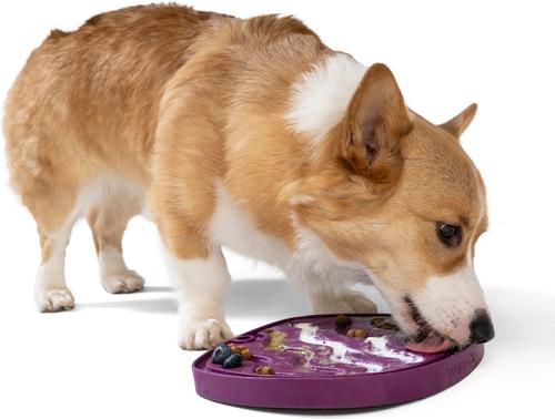 Show full view: West Paw Feast Mat All-In-One Waves Non-skid Plastic Dog Slow Feeder & Lick Mat, Tropic Red slide 2 of 7