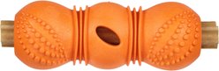 West Paw Flossr Dog Dental Stick Dispenser Tough Chew Water Ropes & Tug Dog Toy, Large, Tangerine