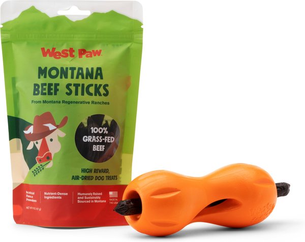 West Paw Montana Beef Sticks High-Protein Air-Dried Dog Treats, 6-oz bag