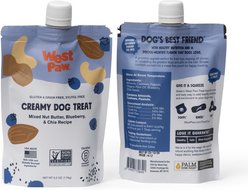 West Paw Peanut Butter, Blueberry & Chia Seed Creamy GMO-Free Lickable Dog Treats, 6.2-oz bag slide 2 of 9