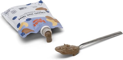 Show full view: West Paw Peanut Butter, Blueberry & Chia Seed Creamy GMO-Free Lickable Dog Treats, 6.2-oz bag slide 5 of 10