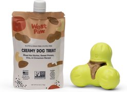 West Paw Peanut Butter, Sweet Potato & Chia Seed Creamy GMO-Free Lickable Dog Treats, 6.2-oz bag slide 2 of 9