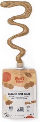 Show full view: West Paw Peanut Butter, Sweet Potato & Chia Seed Creamy GMO-Free Lickable Dog Treats, 6.2-oz bag slide 4 of 10